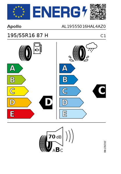 Apollo Alnac 4G 195/55 R16 87H Sommerreifen